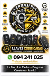 Cerrajeria Movil Canelones Joanico Progreso La Paz Las Piedras