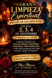 Limpieza Espiritual por dia de los Difuntos
